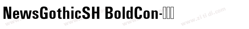 NewsGothicSH BoldCon字体转换